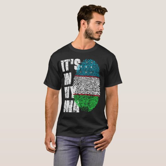ES IST IN MEINER DNA Usbekistans Flag Jungs Mädche T-Shirt (Vorne ganz)