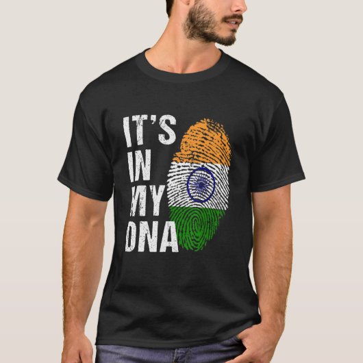Es ist in My DNA indian Pride india Flag Männer Fr T-Shirt (Vorderseite)