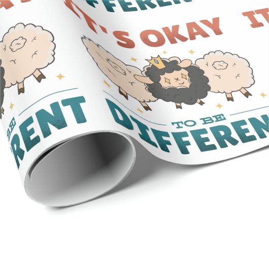 Es ist in Ordnung, anders eingeladen zu sein Geschenkpapier (Rolleneckpunkt)