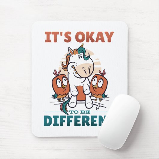 Es ist in Ordnung, anders eingeladen zu sein Mousepad (Mit Mouse)