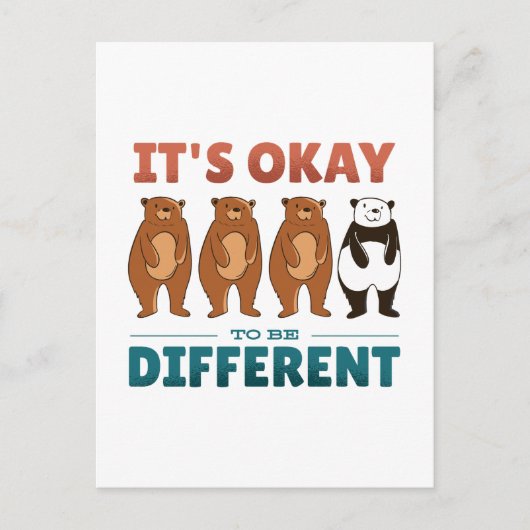 Es ist in Ordnung, anders eingeladen zu sein Postkarte (Vorderseite)