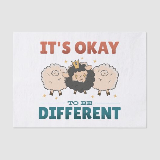 Es ist in Ordnung, anders eingeladen zu sein Seidenpapier (Vorderseite)