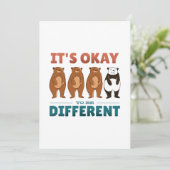 Es ist in Ordnung, anders zu sein Einladung (Stehend Vorderseite)