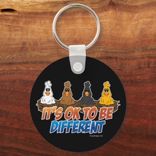 Es ist in Ordnung, anders zu sein Schlüsselanhänger (Rückseite)