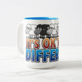 Es ist in Ordnung, ein anderes BLACK SHEEP zu sein Zweifarbige Tasse (Vorderseite Links)