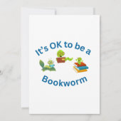 Es ist in Ordnung, ein Bookworm zu sein Einladung (Rückseite)