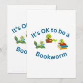 Es ist in Ordnung, ein Bookworm zu sein Einladung (Vorne/Hinten)