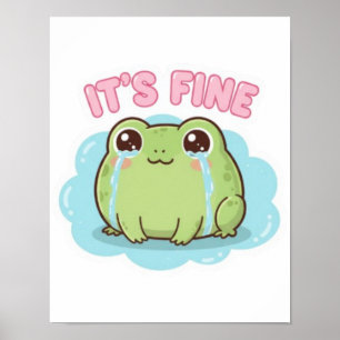 Es ist in Ordnung Frosch Poster Süßer weinender Fr