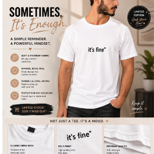 Es ist in Ordnung Minimalistisches T-Shirt für Män