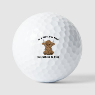 Es ist in Ordnung, mir geht's gut, alles ist in Or Golfball