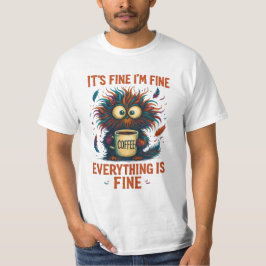 Es ist in Ordnung, mir geht's gut Kaffee-Katze-Shi T-Shirt