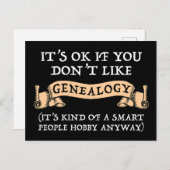 Es ist in Ordnung, wenn man Genealogie nicht mag Postkarte (Vorne/Hinten)