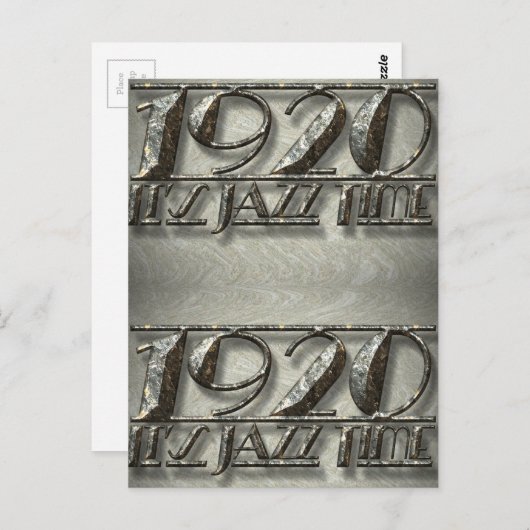 Es ist Jazz Time 1920 Dance Music Style Billboard Postkarte (Vorne/Hinten)