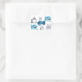 Es ist Jeff, das landshark Comicen buchen Charakte Quadratischer Aufkleber (Tasche)