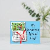 Es ist Jemand Sondertag! Geburtstag Postkarte (Stehend Vorderseite)