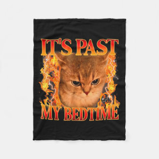 Es ist jenseits meiner Schlafenszeit Lustiges Katz Fleecedecke