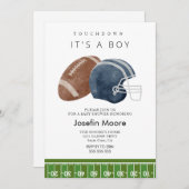 Es ist Junge, der die Babydusche berührt Einladung (Vorne/Hinten)