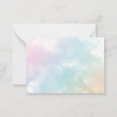 Es ist Junge Watercolor Blue Baby Dusche Danke Mitteilungskarte (Rückseite)