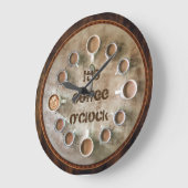 Es ist Kaffee OClock Spaß Kaffee Liebhaber Küchenu Große Wanduhr (Winkel)
