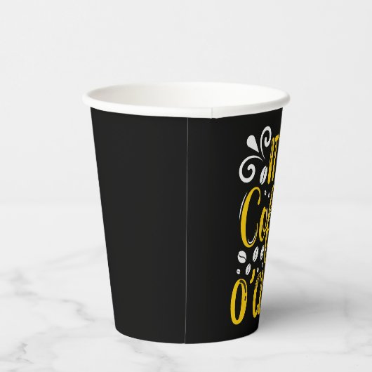 Es ist Kaffee O'uhr Pappbecher (Rechts)