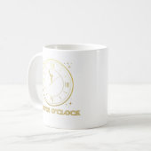 es ist Kaffee-Uhr Kaffeetasse (Vorderseite Links)