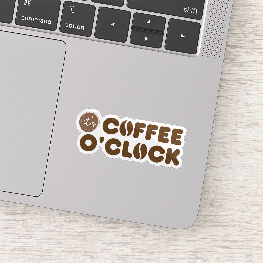 Es ist Kaffeezeit Aufkleber (Detail)