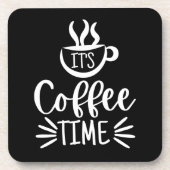 Es ist Kaffeezeit Getränkeuntersetzer (Vorderseite)
