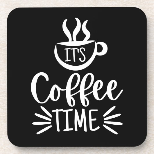 Es ist Kaffeezeit Getränkeuntersetzer (Vorderseite)