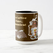 Es ist Kaffeezeit, Gnome! Zweifarbige Tasse (VorderseiteRechts)