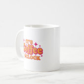 "Es ist Kaffeezeit" Helles Rosa und Orange Tasse (Vorderseite Links)