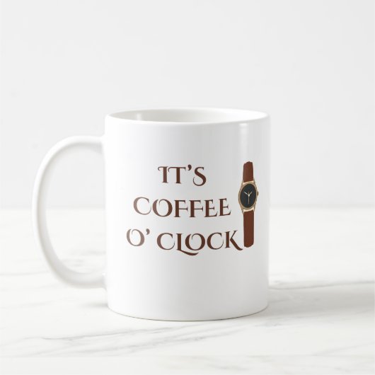 Es ist Kaffeezeit Kaffee Humor Kaffeetasse (Links)
