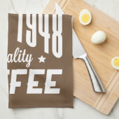 Es ist Kaffeezeit | Qualitäts-Kaffee Geschirrtuch (Viertel Falte)