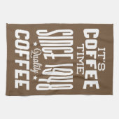Es ist Kaffeezeit | Qualitäts-Kaffee Geschirrtuch (Horizontal)