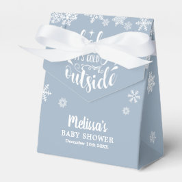 Es ist kalt außerhalb Boy Blue Winter Baby Shower Geschenkschachtel
