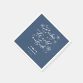 Es ist kalt draußen blaue Babydusche Serviette (Ecke)