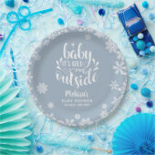 Es ist kalt draußen Blue Boy Winter-Baby-Party Pappteller (Party)