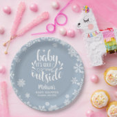 Es ist kalt draußen Blue Boy Winter-Baby-Party Pappteller (Party)