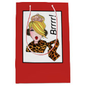 Es ist kalt draußen!"  Brrr! Mittlere Geschenktüte (Vorderseite)