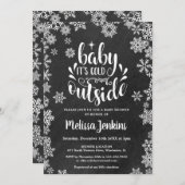 Es ist kalt draußen Chalkboard Winter Baby Dusche Einladung (Vorne/Hinten)