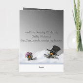 Es ist kalt draußen feiertagskarte (Rückseite)