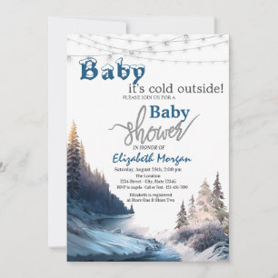 Es ist kalt draußen Landschaft, Natur Baby Shower Einladung