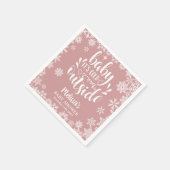 Es ist kalt draußen Pinkes Mädchen Winter-Baby-Par Serviette (Ecke)