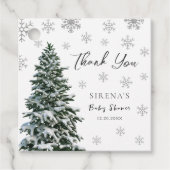 Es ist kalt draußen | Schneewinterbaum Kinderdusch Geschenkanhänger (Vorderseite)