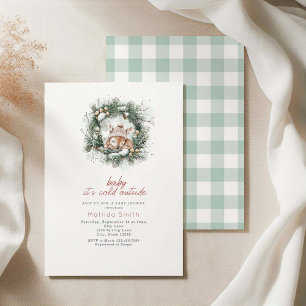 Es ist kalt draußen Süße Reh Baby Shower Einladung