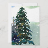 Es ist kalt draußen Weihnachtsbaumdusche Einladung (Rückseite)