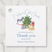 Es ist kalt draußen Weihnachtsbaumdusche Geschenkanhänger (Vorderseite)