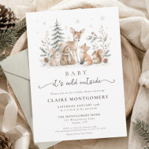 Es ist kalt draußen Winter-Wald-Babyshower