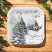 Es ist kalt draußen Winter Wonderland Gender Neutr Pappteller