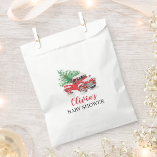 es ist kalt draußen Winterroter LKW-Baby-Party Geschenktütchen