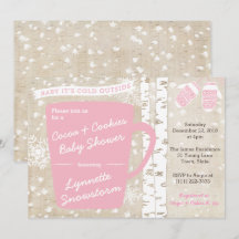 Es ist kalte Outside Cocoa Babydusche für Mädchen